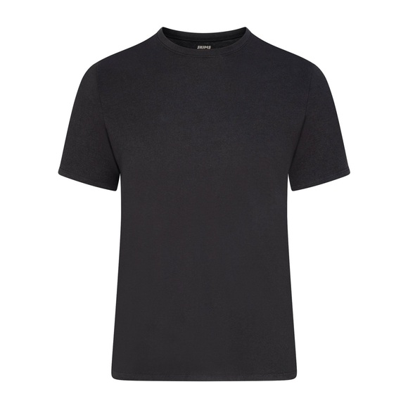 NWT SKIMS MENS CLASSIC COTTON TEE ONXY BLACK XL - Picture 4 of 8